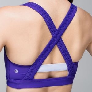 Lululemon Inner Heart Sports Bra Bruised Berry/Cool Breeze Purple, Size 8